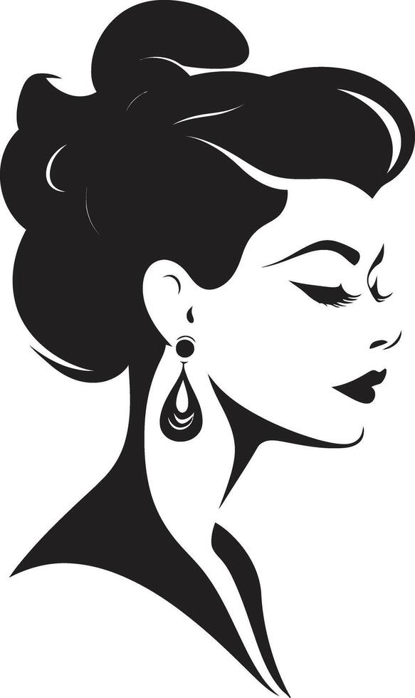 Refined Beauty Element for Womans Face Ethereal Elegance Womans Face for Fashion and Beauty vector