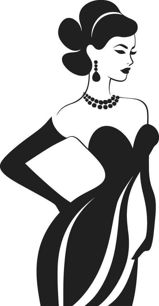 Portrait of Elegance Element for Womans Face Regal Radiance Emblematic Beauty vector