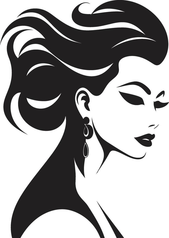 Glowing Glamour of Womans Face for Fashion and Beauty Sculpted Serenity Womans Face for Beauty vector
