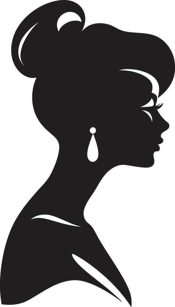 Glamorous Gaze of Womans Face Feminine Flourish ic Beauty Element vector