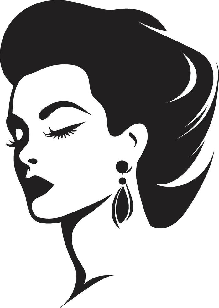 Sculpted Serenity of Womans Face for Beauty Radiant Aura Emblematic Element for Womans Face in Fashion vector