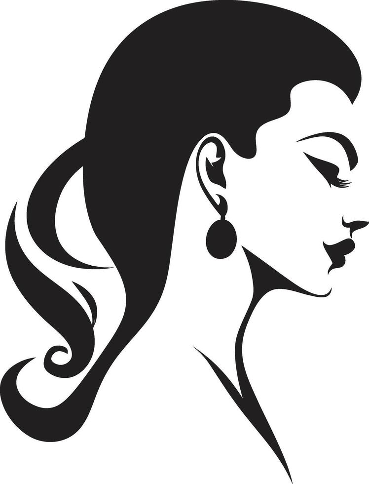 Divine Essence for Womans Face Serene Glamour Emblematic Beauty vector