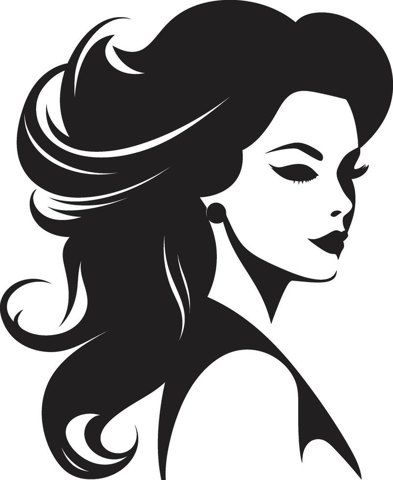 Effortless Beauty of Womans Face for Fashion Harmony in Features Emblematic Beauty in Womans Face vector