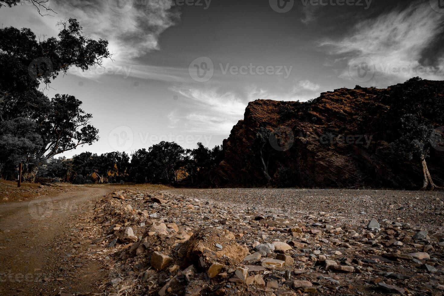 Rugged Terrain at Twilight photo