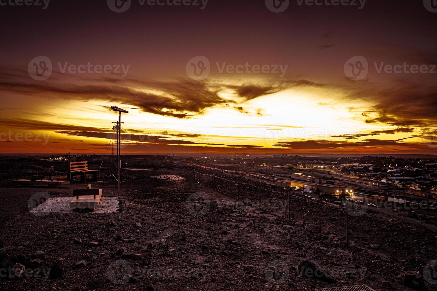 Dusk Vigil over the Railway photo
