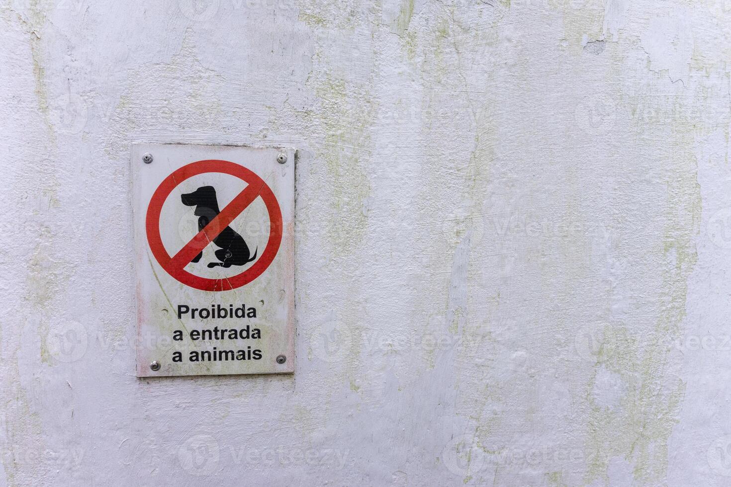 No animales permitido signo. foto