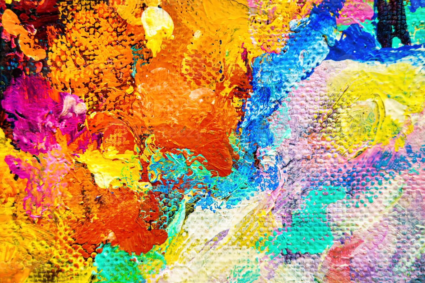 Colorful abstract oil painting art background. Texture of canvas and oil. photo