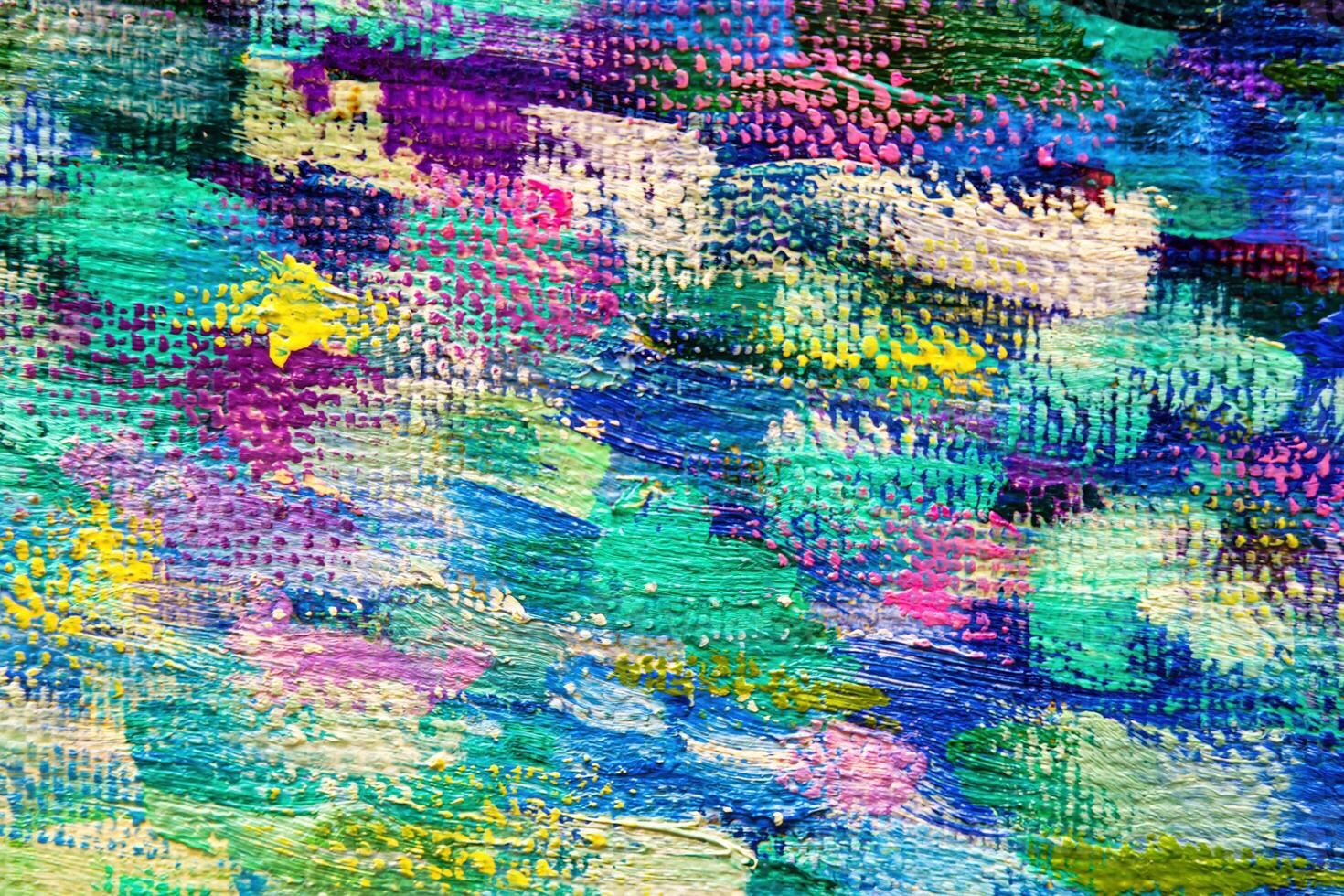 Colorful abstract oil painting art background. Texture of canvas and oil. photo