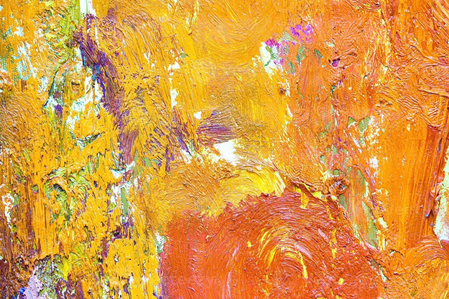 Colorful abstract oil painting art background. Texture of canvas and oil. photo