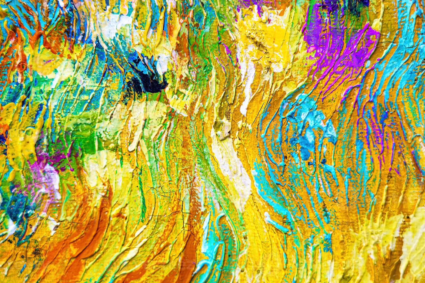 Colorful abstract oil painting art background. Texture of canvas and oil. photo