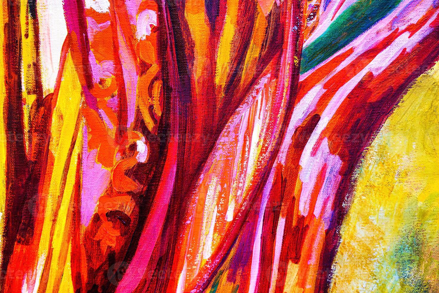Colorful abstract oil painting art background. Texture of canvas and oil. photo