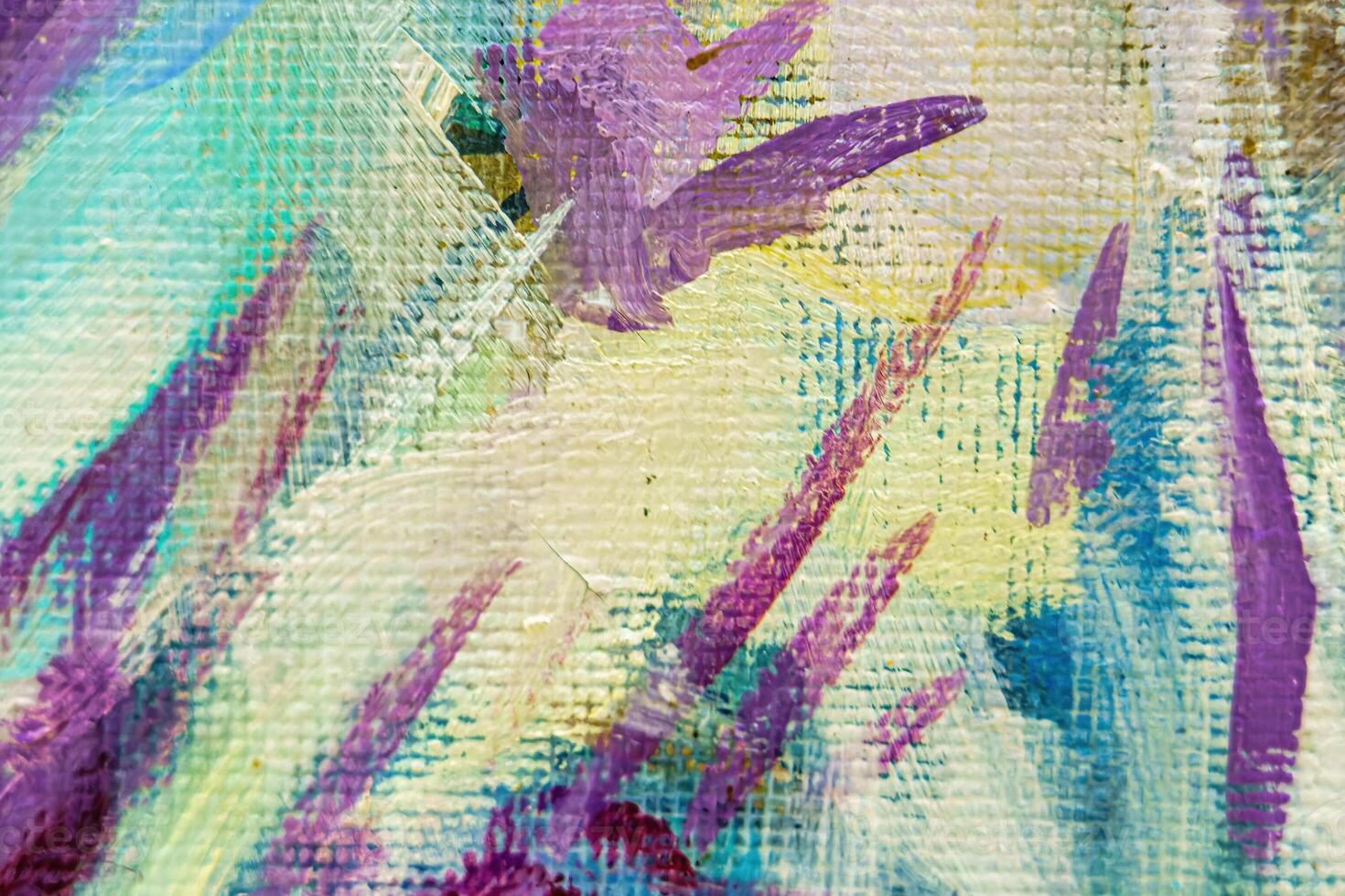 Colorful abstract oil painting art background. Texture of canvas and oil. photo