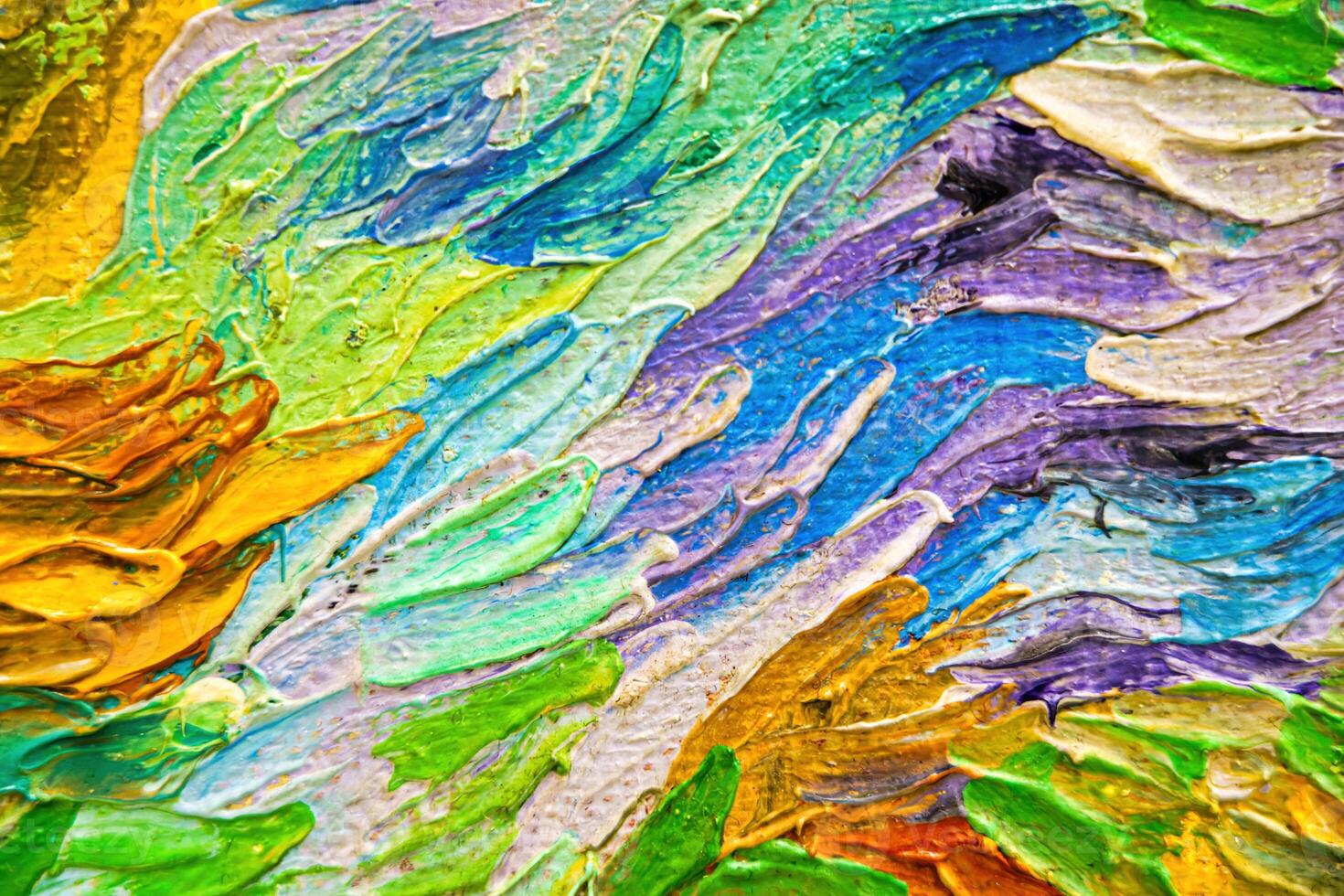 Colorful abstract oil painting art background. Texture of canvas and oil. photo