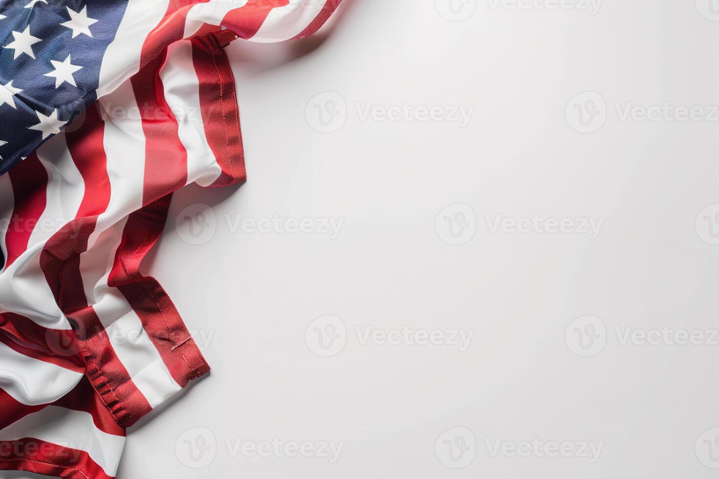 USA Flag on a white background. photo