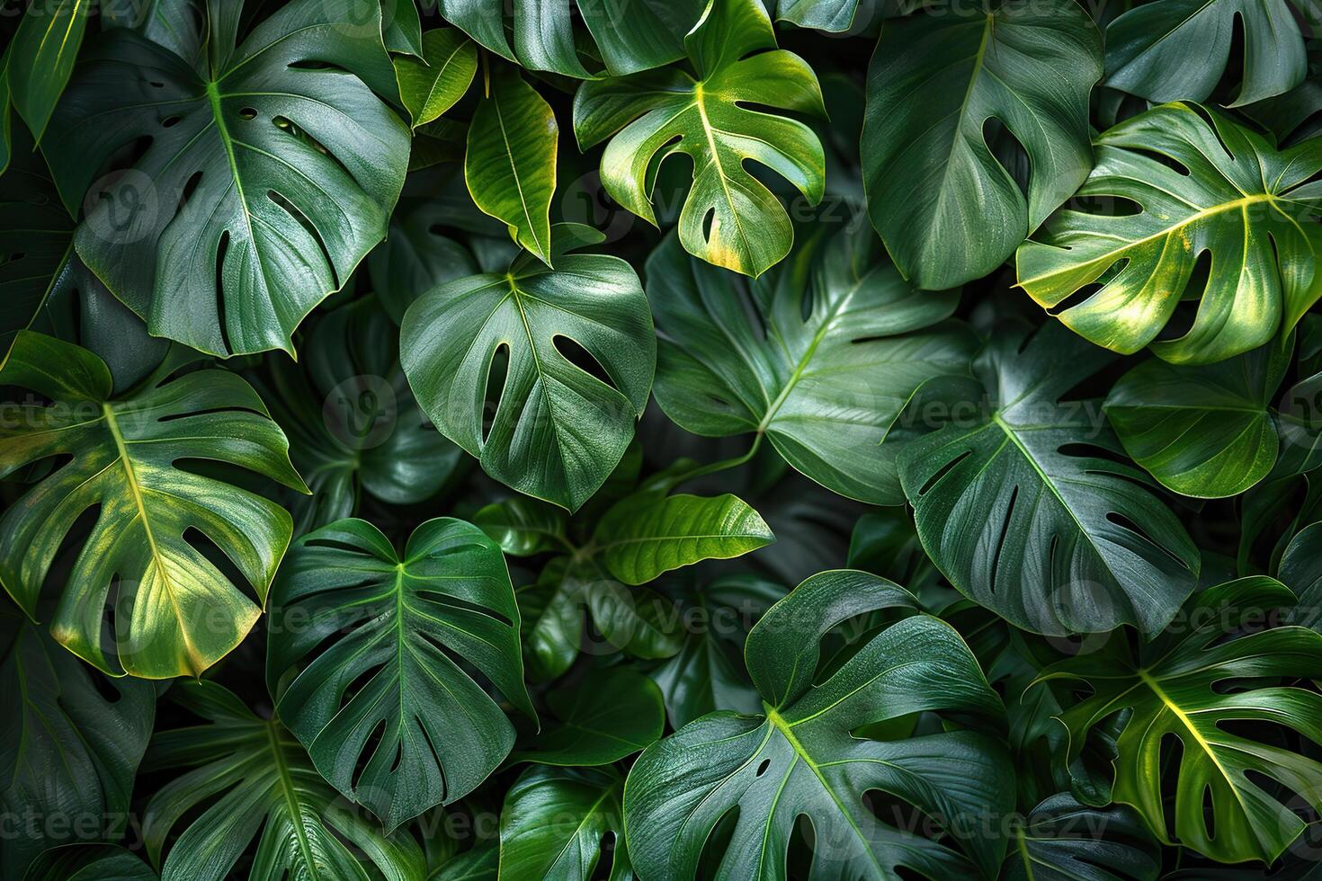 creativo diseño hecho de verde palma hojas y eso oscuridad. plano poner. Hora de verano antecedentes. foto