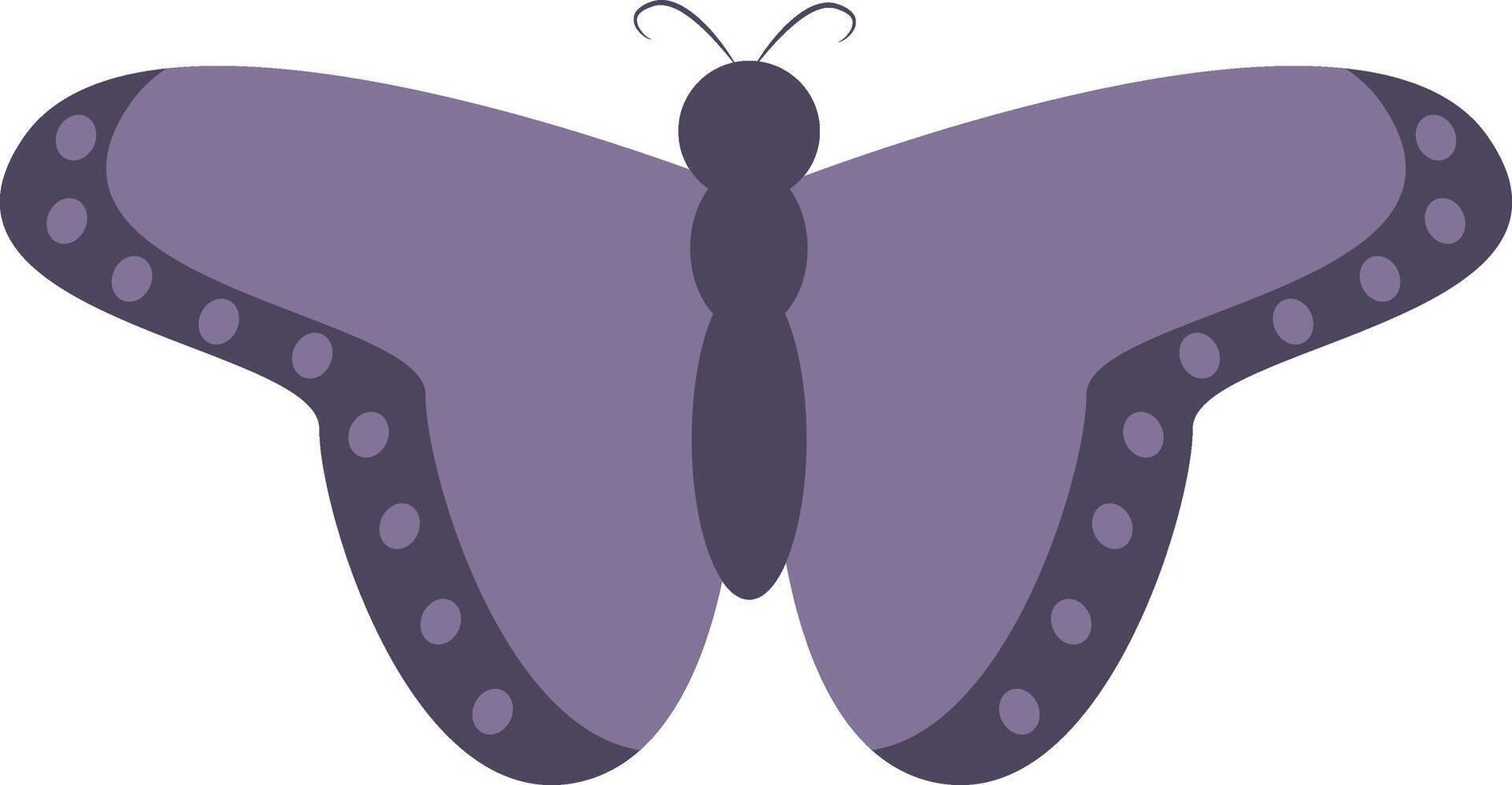 Adorable Butterfly Illustration in Flat Cartoon Design. Isolated on White Background. vector