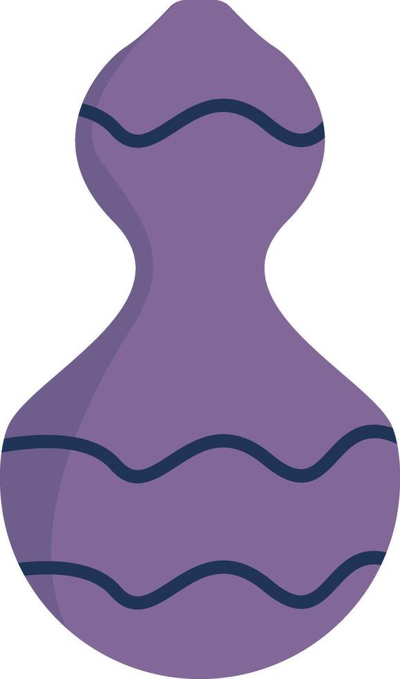 Ceramic Vase Illustration in Flat Design. Isolated on White Background vector