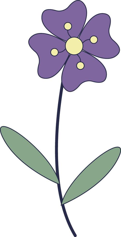 Hand Drawn Floral Botanical Branch. Isolated Illustration vector