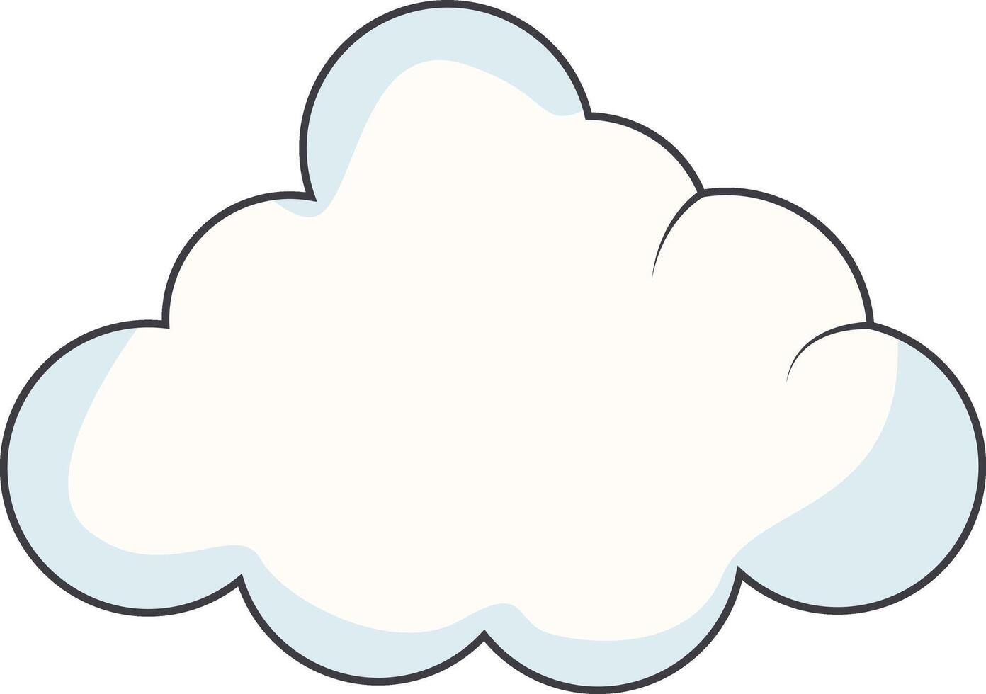 Cartoon Clouds on White Background. For Comic Ornament vector