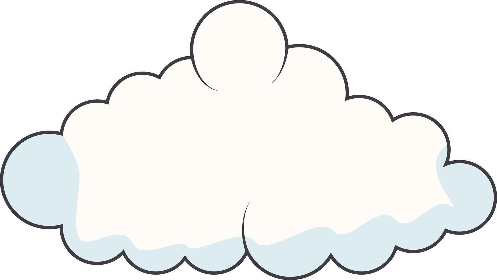 dibujos animados nubes en blanco antecedentes. para cómic ornamento vector