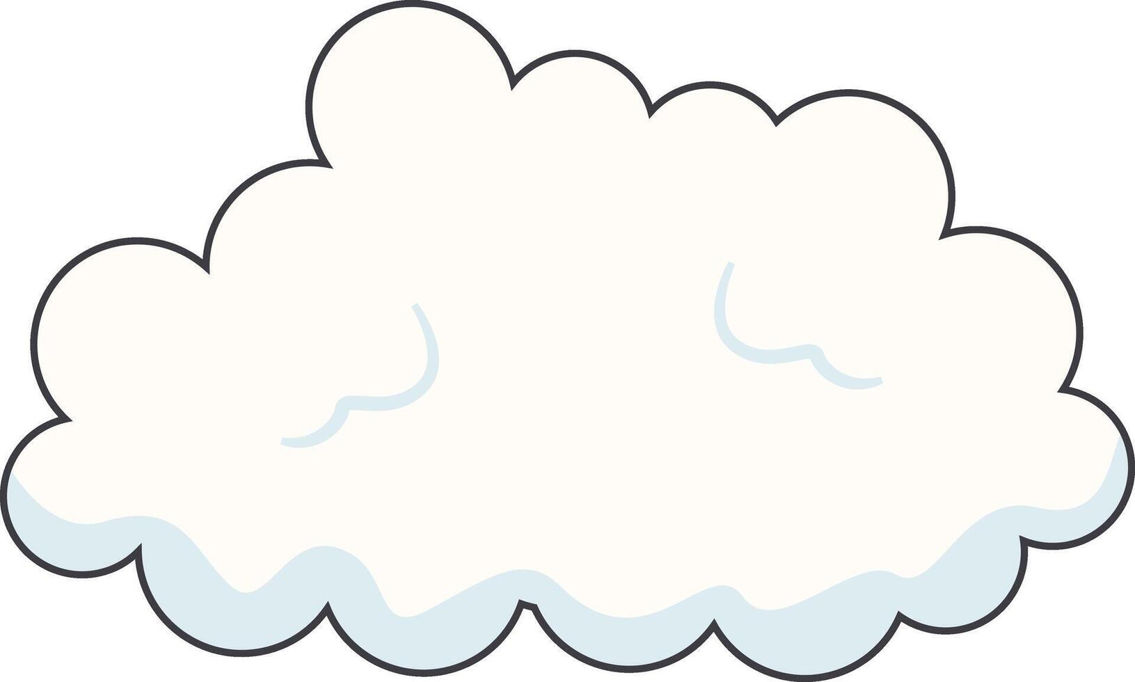 dibujos animados nubes en blanco antecedentes. para cómic ornamento vector