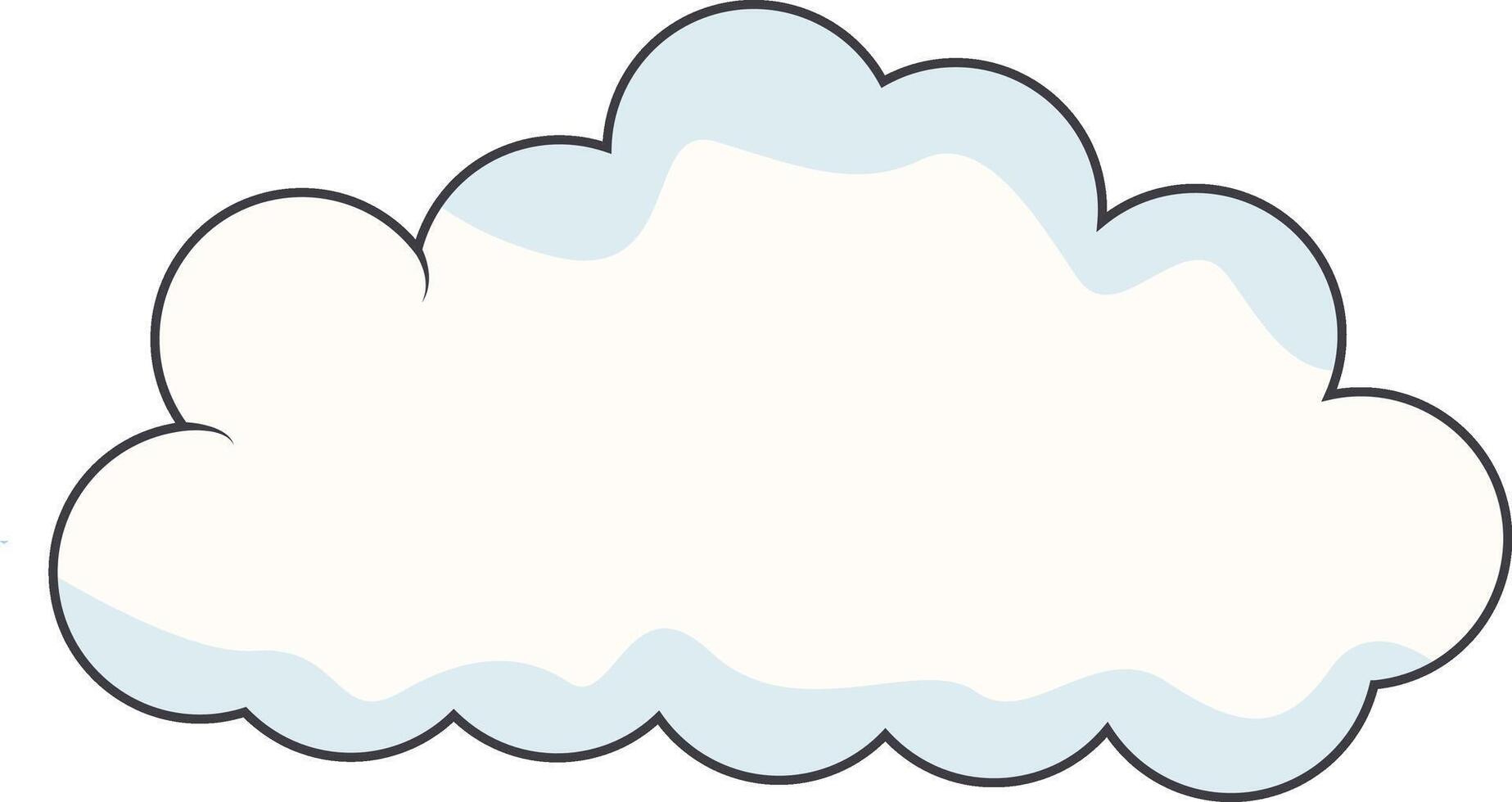 dibujos animados nubes en blanco antecedentes. para cómic ornamento vector