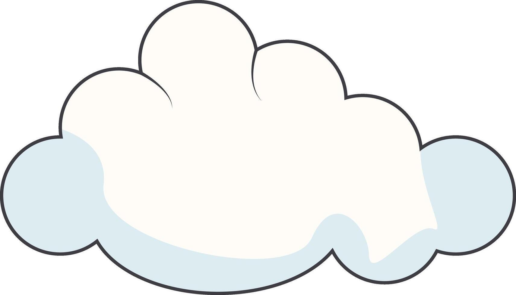 Cartoon Clouds on White Background. For Comic Ornament vector