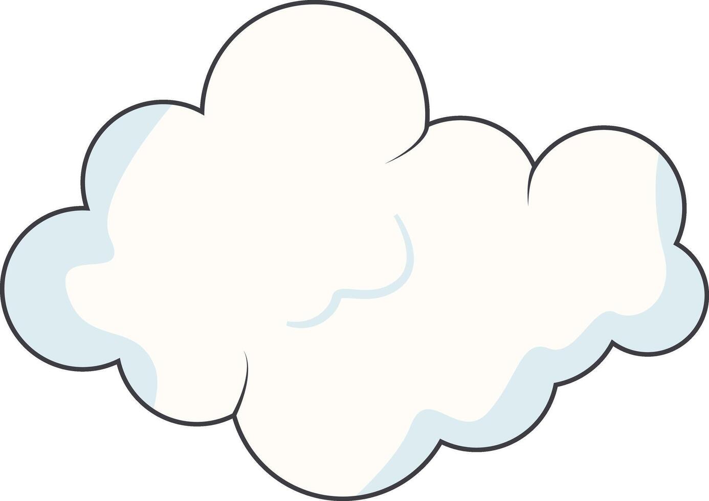 dibujos animados nubes en blanco antecedentes. para cómic ornamento vector