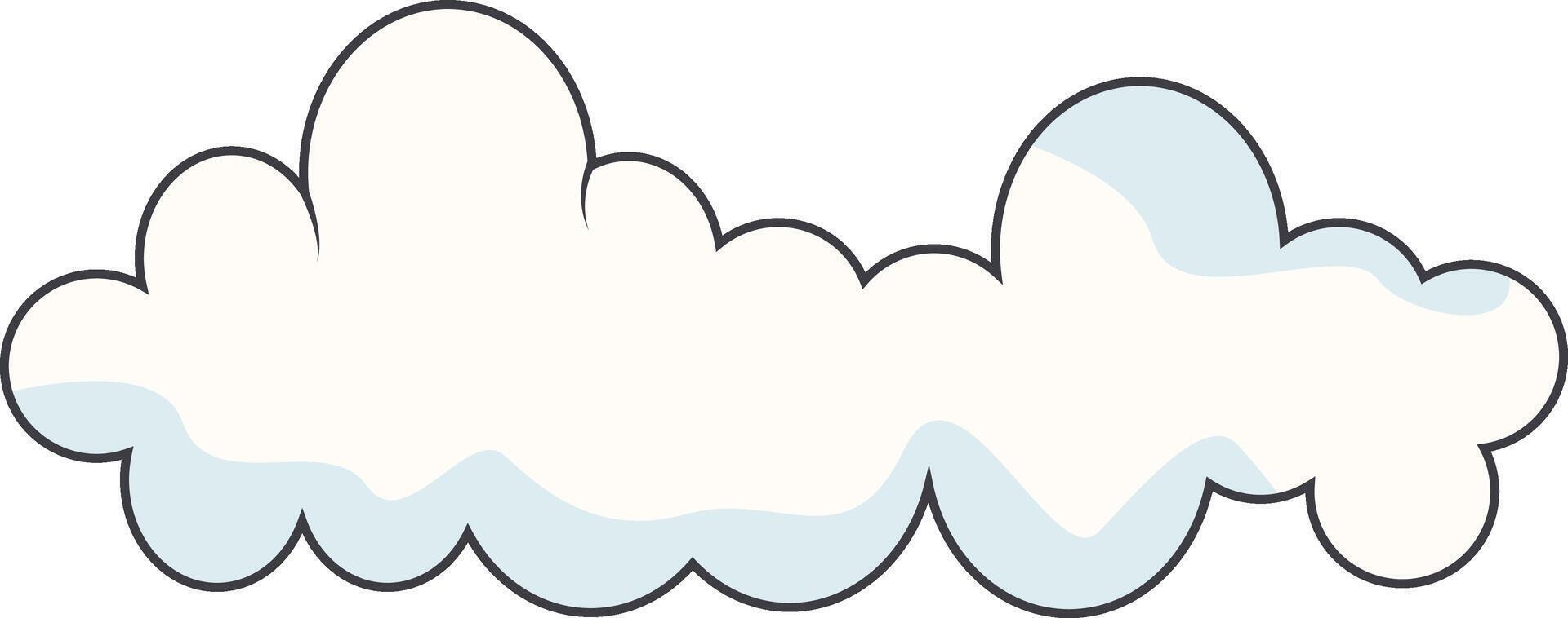 Cartoon Clouds on White Background. For Comic Ornament vector