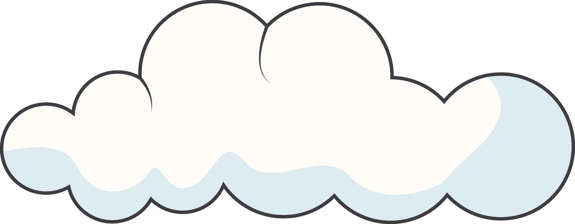 Cartoon Clouds on White Background. For Comic Ornament vector