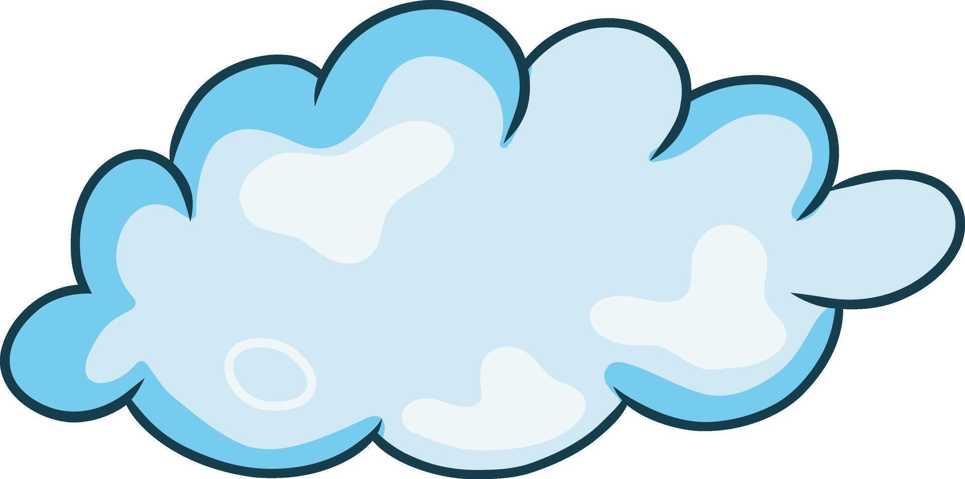 Cartoon Clouds on White Background. Isolated Icon vector