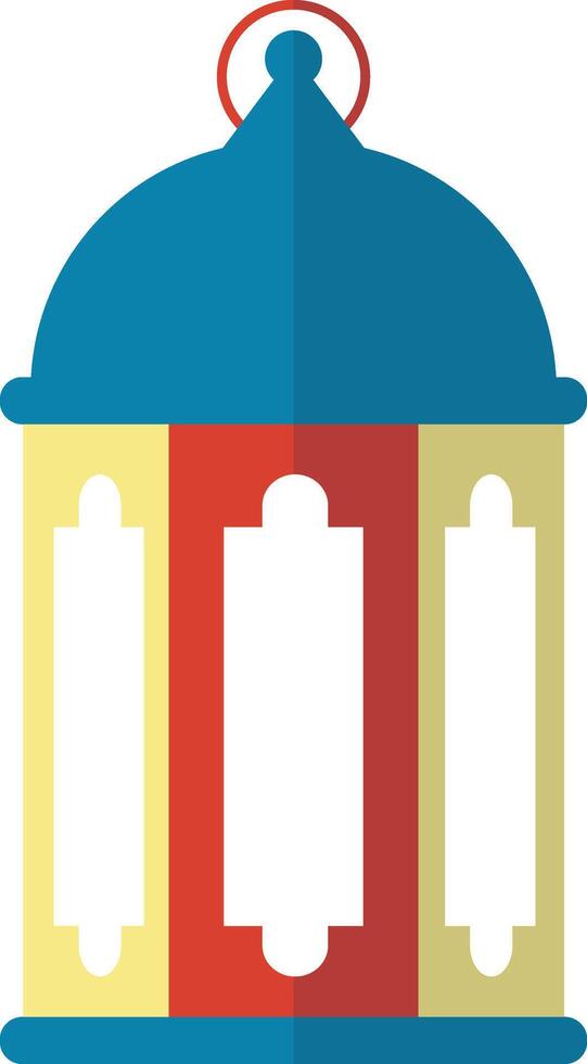 Ramadan Kareem Lantern Icon with Flat Cartoon Design. Arabic Lantern for Template Background vector