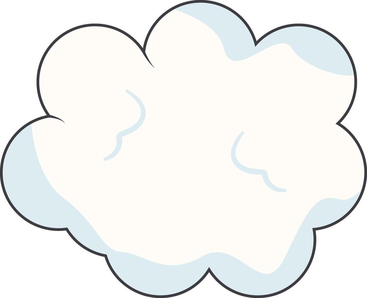 Cartoon Clouds on White Background. For Comic Ornament vector