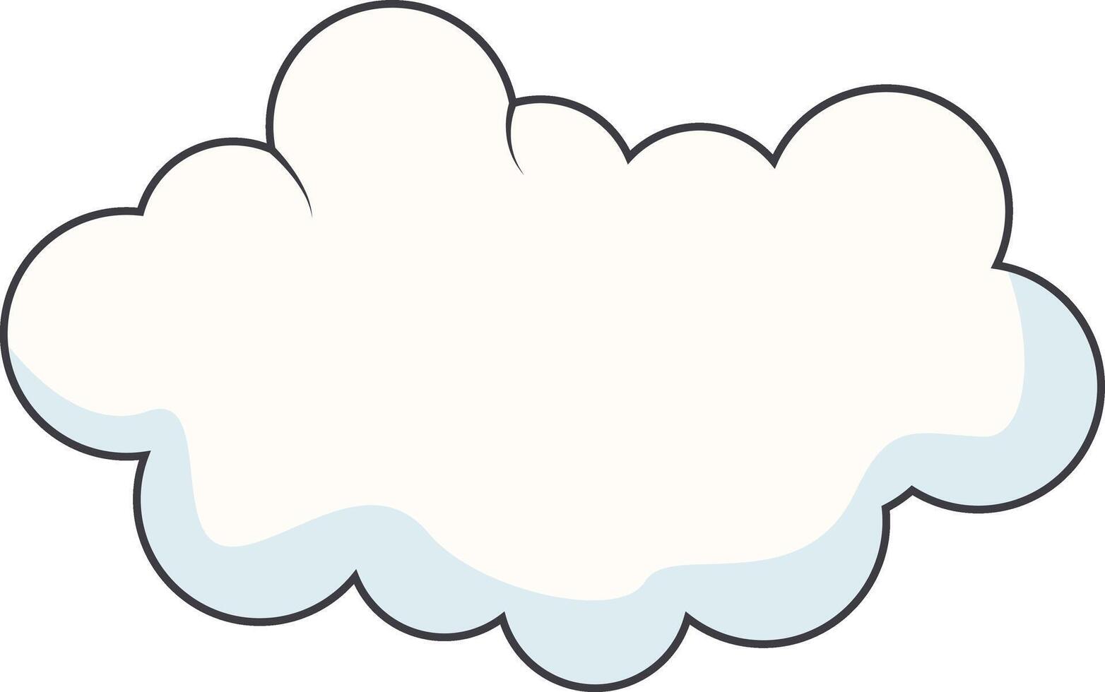 dibujos animados nubes en blanco antecedentes. para cómic ornamento vector