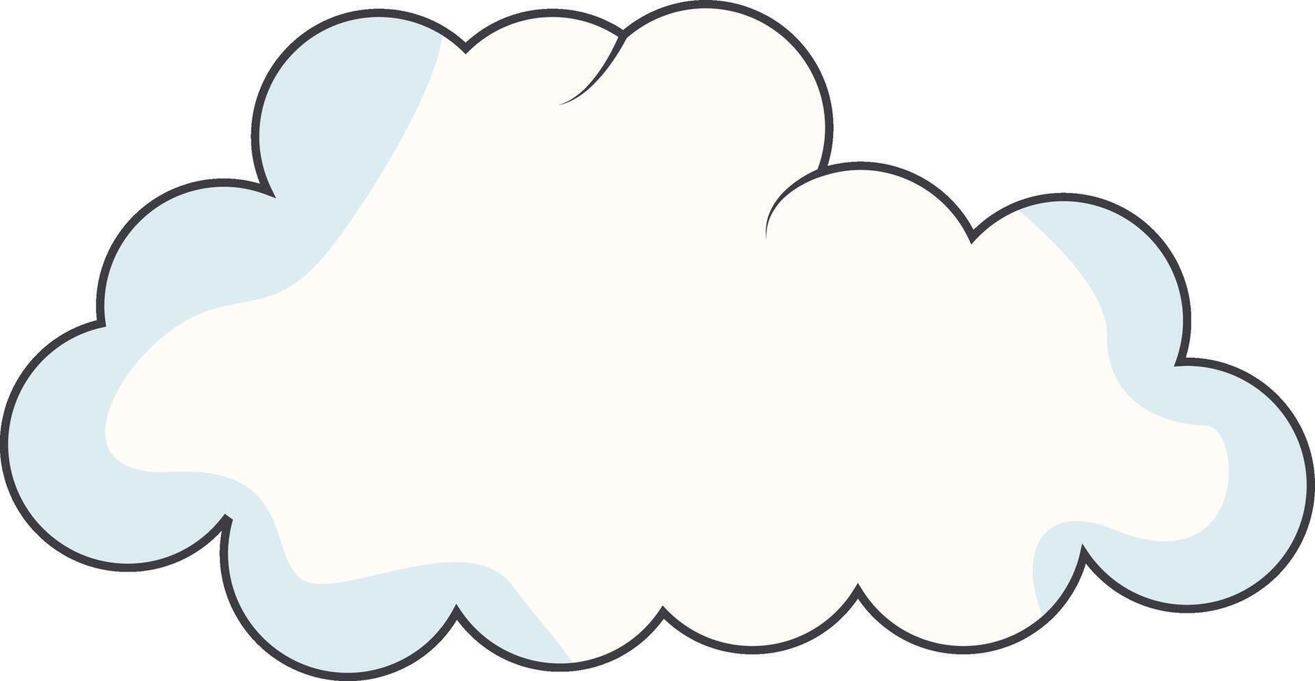 dibujos animados nubes en blanco antecedentes. para cómic ornamento vector