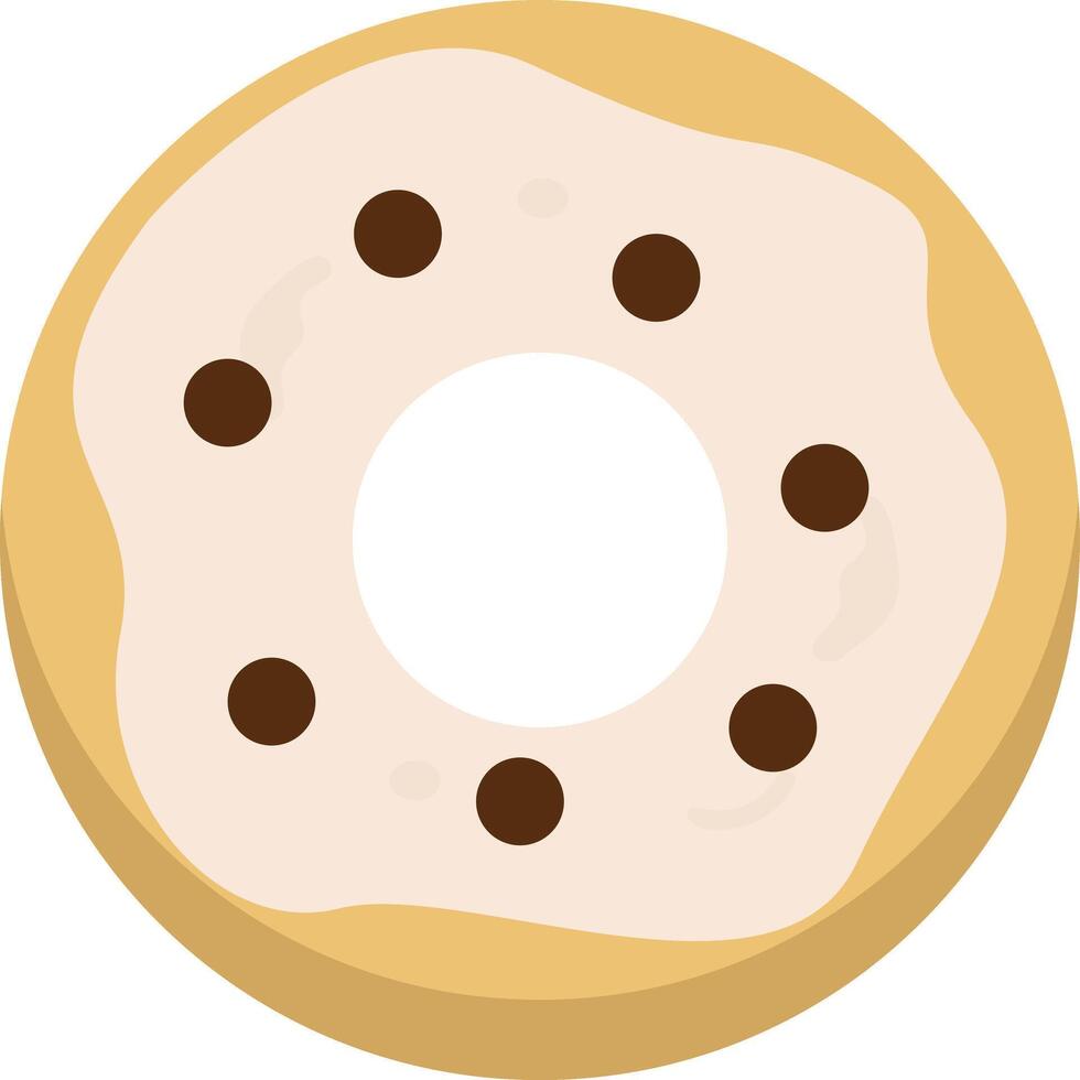 Sweet Donuts Illustration with Sprinkles. Delicious Cake. Flat Cartoon Style. Isolated on White Background vector