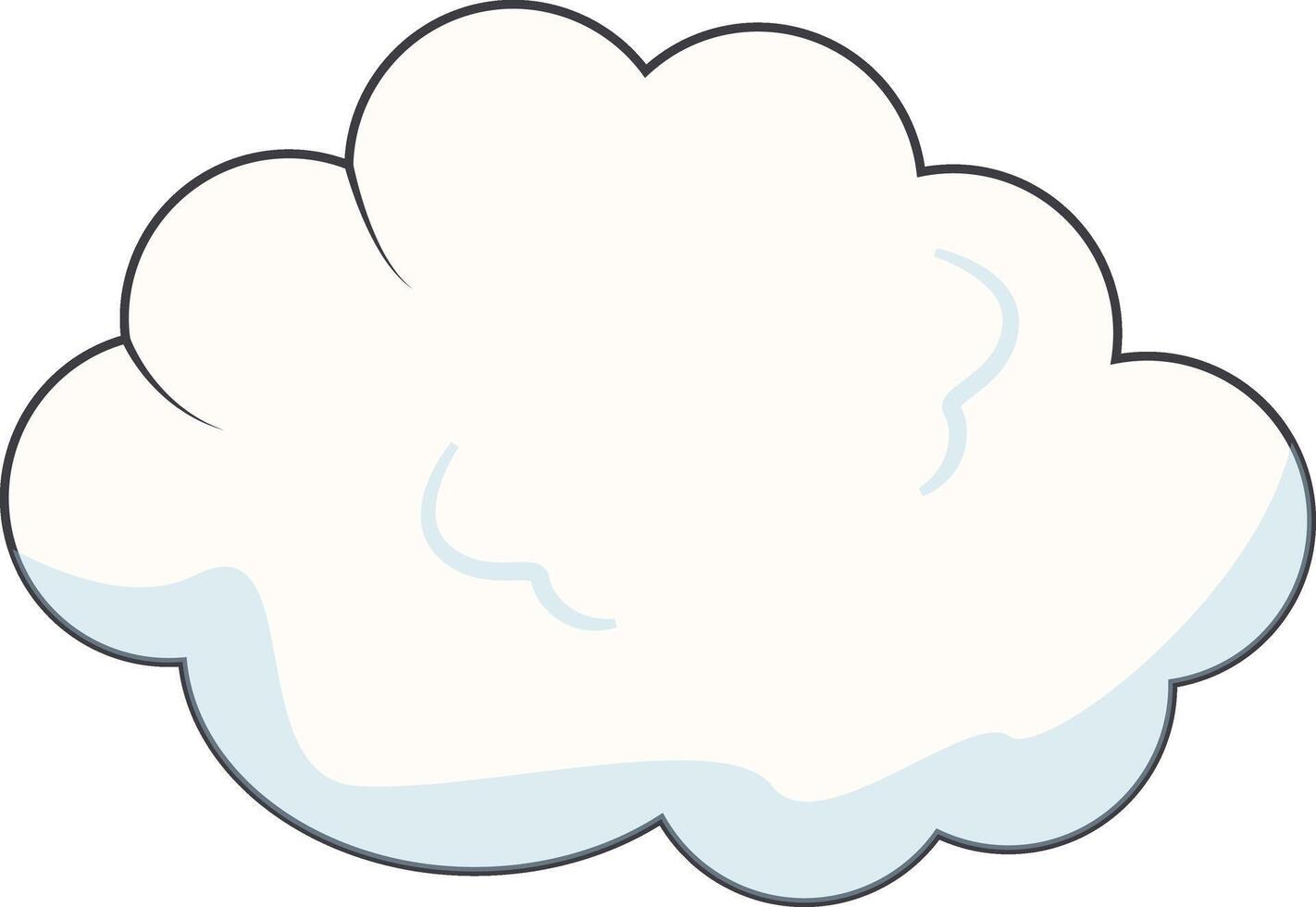 dibujos animados nubes en blanco antecedentes. para cómic ornamento vector