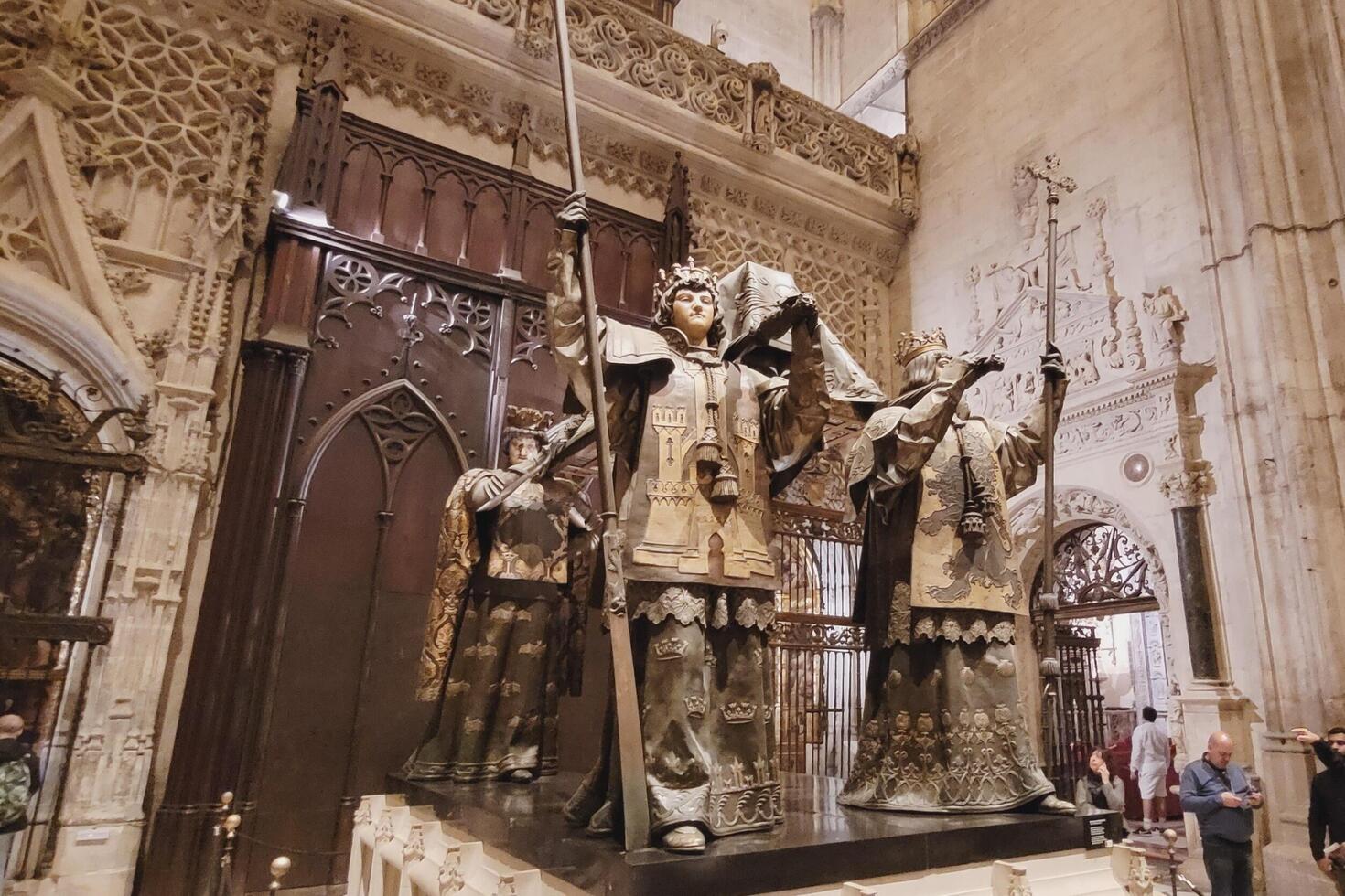 Cristobal Colon tumba, Chrisopher Columbus tomb, Sevilla Cathedral, Sevilla, Spain, April 2024 photo