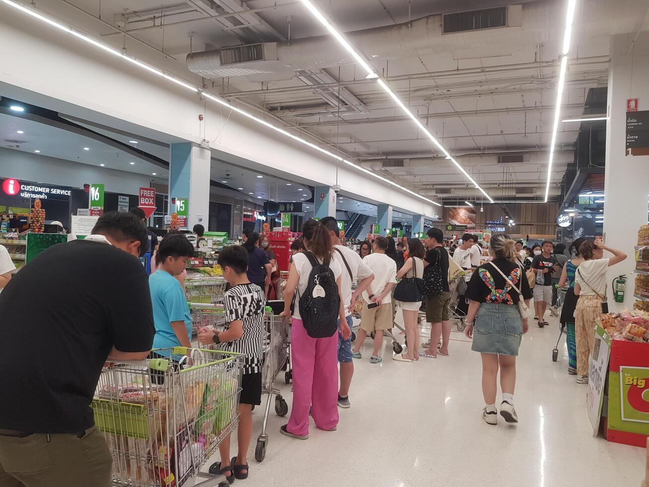 Bangkok, Thailand on July 22 2023. The atmosphere at the Big C Department Store is very busy photo