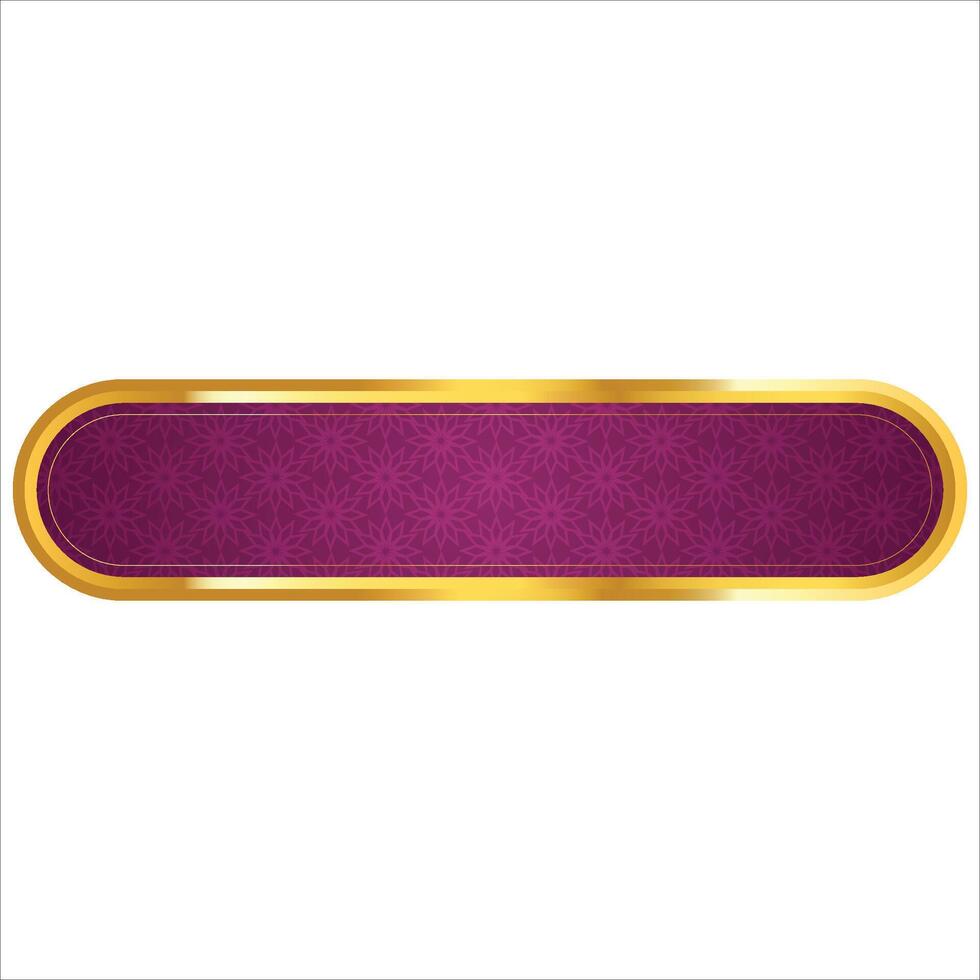 luxury golden arabic islamic banner pattern title frame text box transparent background vector