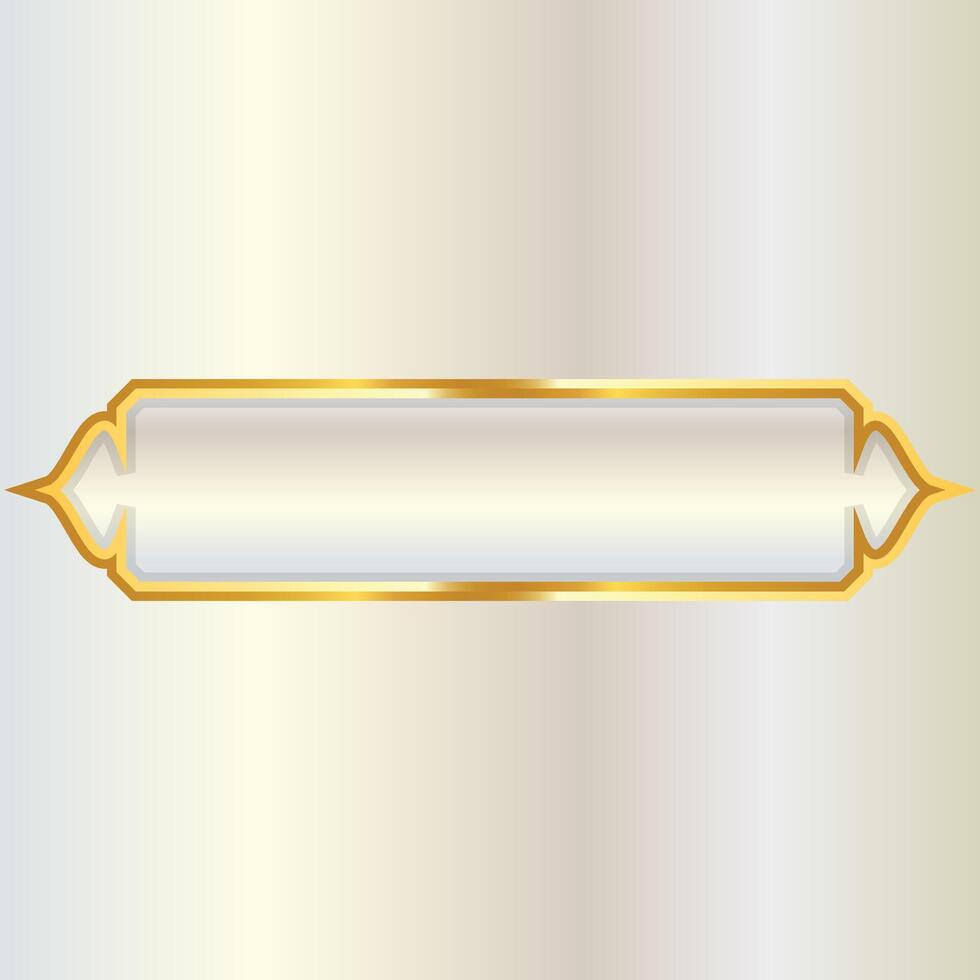 conjunto de decorativo lujo dorado Arábica islámico bandera título marco transparente antecedentes oro texto caja clipart vector