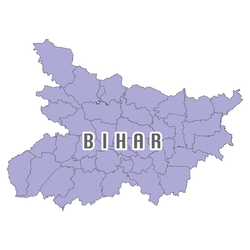 Bihar district locator map illustration vector