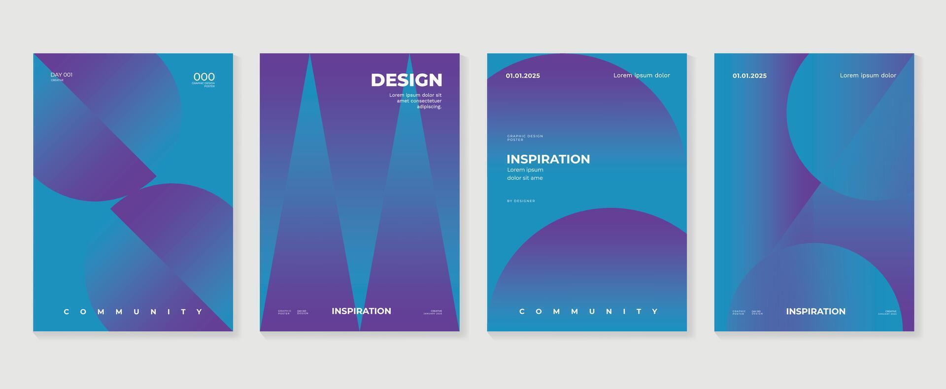 resumen degradado antecedentes colocar. minimalista estilo cubrir modelo con vibrante perspectiva 3d geométrico prisma formas recopilación. ideal diseño para social medios de comunicación, póster, cubrir, bandera, volantes. vector