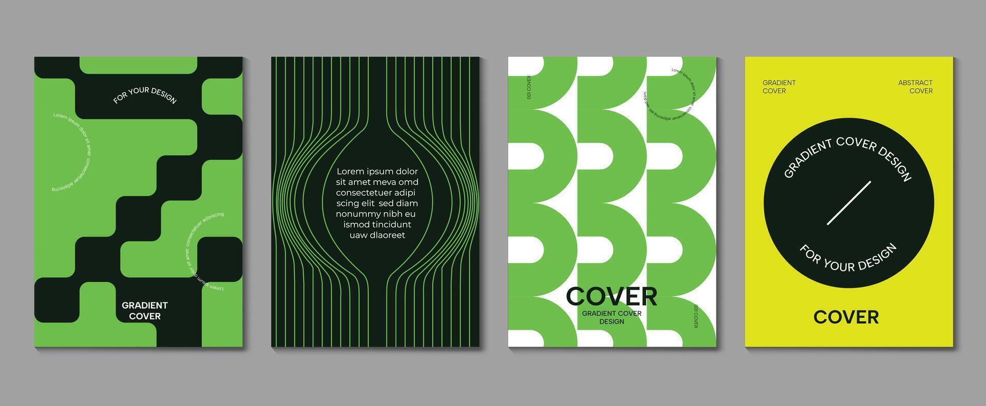 Abstract geometric shape background set. Minimalist style cover template with vibrant perspective geometric shapes collection. Ideal design for social media, poster, cover, banner, flyer. vector