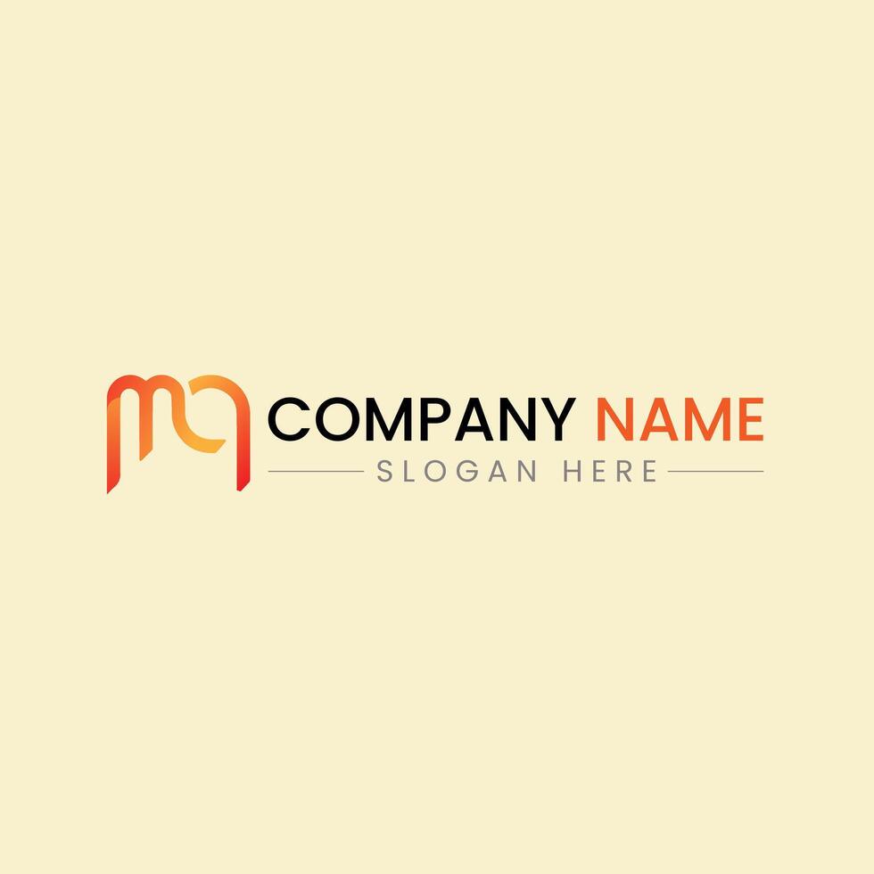 Initial MQ letter Logo design template. vector