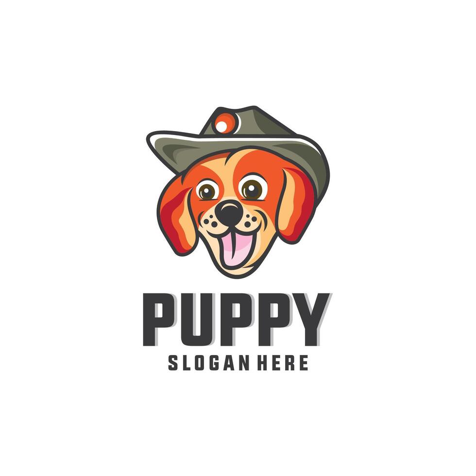 Puppy logo design illustration vector