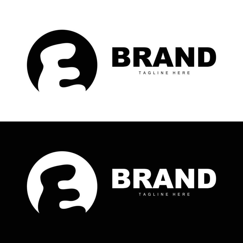 E letter logo in simple style Luxury product brand template illustration vector