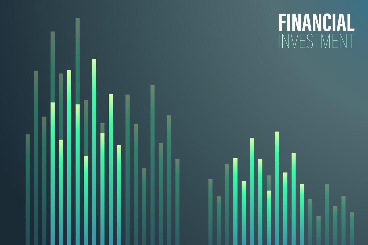 Business graph chart of stock market investment trading. Financial investment or economic trends business ideas. Elegant geometric background. vector