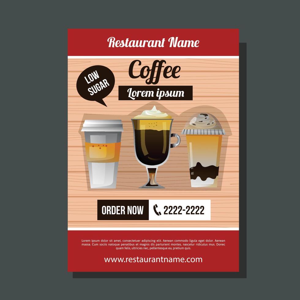 coffee brochure template promotion advertising vector