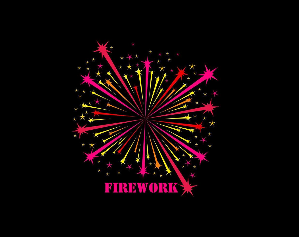 Carnival firework icon, birthday event firecracker vector